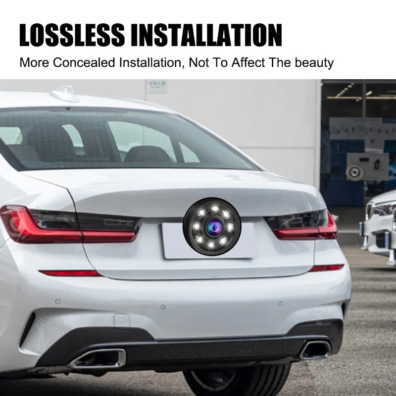 8 LED automašīnas atpakaļskata kamera 170° nakts redzamības stāvvietas atpakaļgaitas uzraudzība CCD ūdensizturīgas platleņķa rezerves kameras