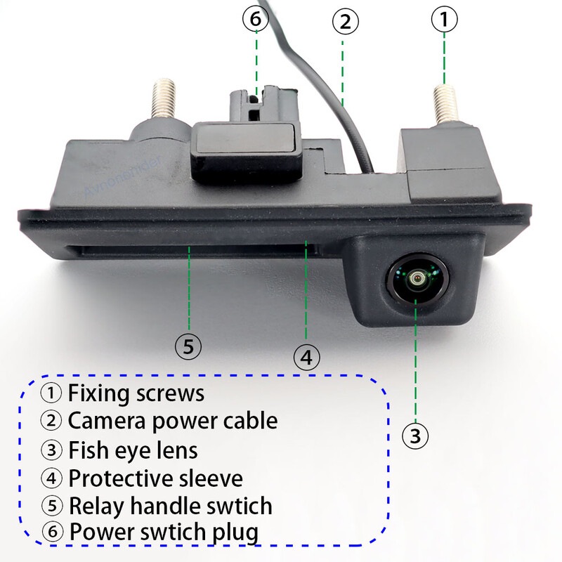Automašīnas kravas automašīnas roktura atpakaļskata kamera Audi Q3 A5 Q5 S5 2013-2018 Audi A6 C7 4G 2011-2020 170° AHD 1080P Fish Eye kamera
