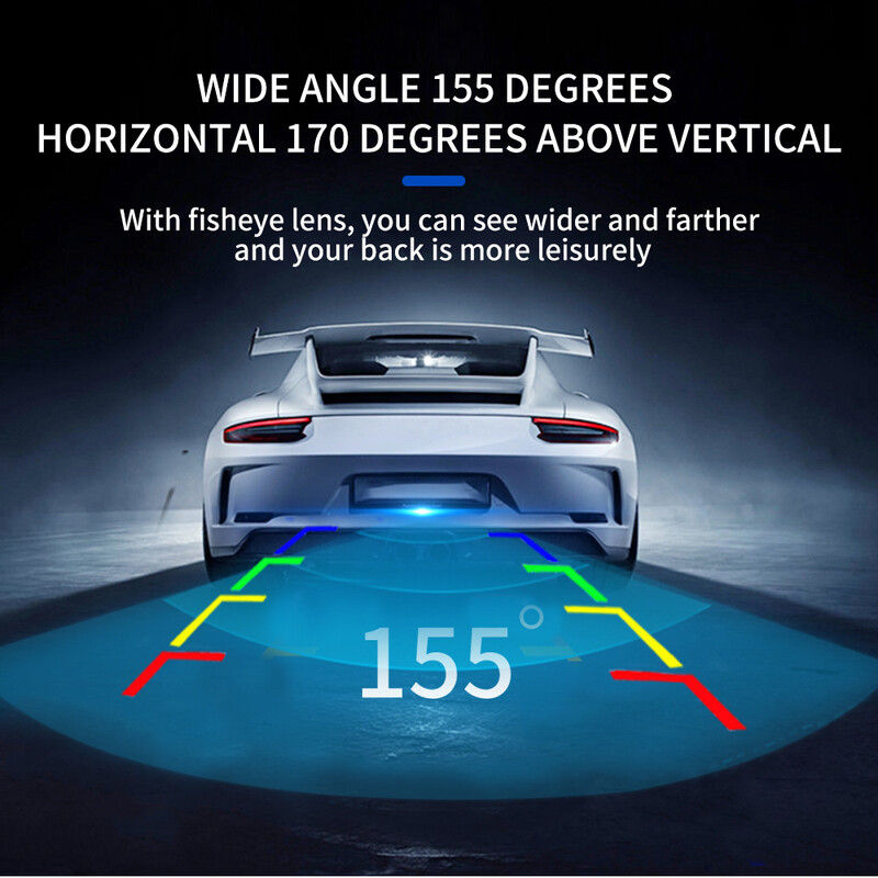 Κάμερα οπισθοπορείας αυτοκινήτου CCD HD Οπίσθια όψη Αδιάβροχη νυχτερινή όραση Ευρυγώνια ευρυγώνια πολυτέλεια εφεδρική κάμερα οπισθοπορείας