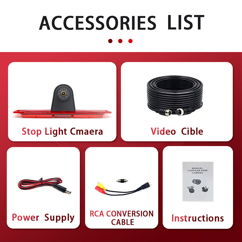 AHD 1080P HD CCD ūdensizturīgs automašīnas bremžu gaismas aizmugurējā skata atpakaļgaitas kamera Mercedes-Benz Sprinter VW Crafter van 2007-2018
