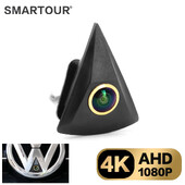 Automobilio priekinio vaizdo kamera 1080P, skirta VW GOLF Jetta Touareg Passat Polo Tiguan Bora vandeniui atspari plataus laipsnio logotipas, įdėtas VW