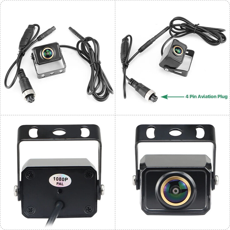 iPoster AHD 1080P PAL 4 tűs halszem objektív mini méretű autó tolatókamera tolatókamera éjszakai vízálló lakókocsi kamionhoz