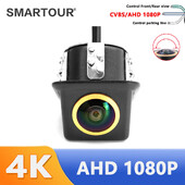 Smartour 4K AHD 1080P automašīnas atpakaļgaitas kameras atpakaļskats stāvēšanai CCD HD universālā zelta objektīva 180 grādu automātiskā atpakaļgaitas kamera