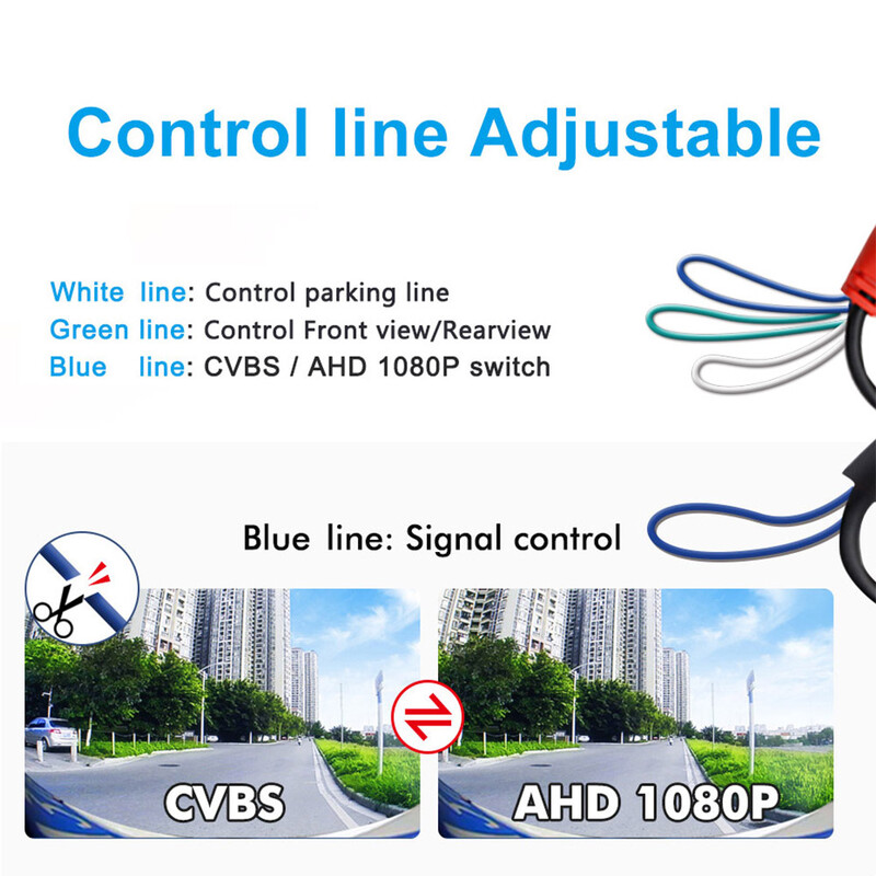 Smartour 4K AHD 1080P automašīnas atpakaļgaitas kameras atpakaļskats stāvēšanai CCD HD universālā zelta objektīva 180 grādu automātiskā atpakaļgaitas kamera