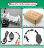 2,4 GHz belaidė galinio vaizdo žuvies akies kamera, skirta Smart Fortwo W451 2007 2008 2009 2010 2011 2012 2013 2014 m.