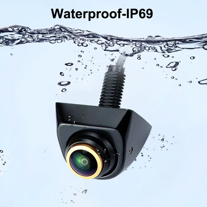 iPoster AHD/CVBS automašīnas atpakaļskata kameras atpakaļgaitas attēls HD 360° platleņķa nakts redzamības zivs acs objektīva priekšējā/sānu/aizmugurējā skata kamera