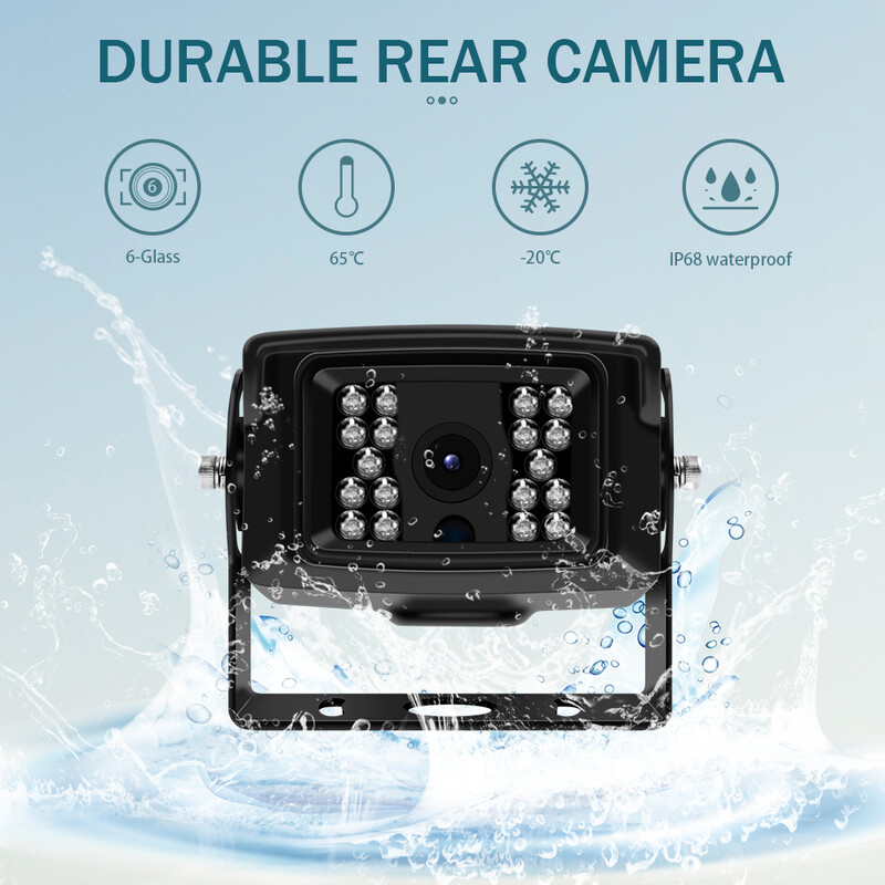 HD 4PIN lieljaudas metāla korpuss CCD sensors atpakaļskata kameras rezerves atpakaļgaitas IR LED ūdensizturīgs 12-24v treileru kravas autobusam