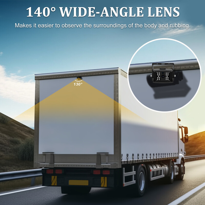 HD 4PIN lieljaudas metāla korpuss CCD sensors atpakaļskata kameras rezerves atpakaļgaitas IR LED ūdensizturīgs 12-24v treileru kravas autobusam