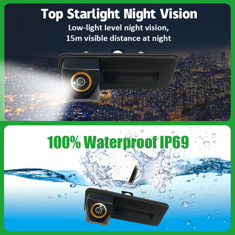 Κάμερα οπισθοπορείας αυτοκινήτου Wondefoo 180° AHD 1080P για Skoda Roomster Fabia Octavia Yeti Rapid superb για Audi A1 A4L A3 Car Reversing