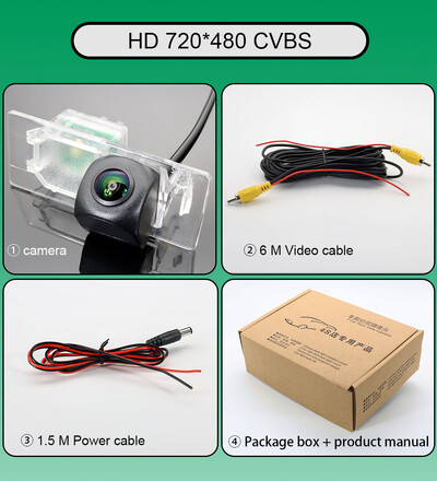 SKODA Superb Combi B6 2008-2015 HD Night Vision AHD 1080P 170° sõiduki varukaamera jaoks Skoda Yeti 5L jaoks 2014 2015 2016 2017