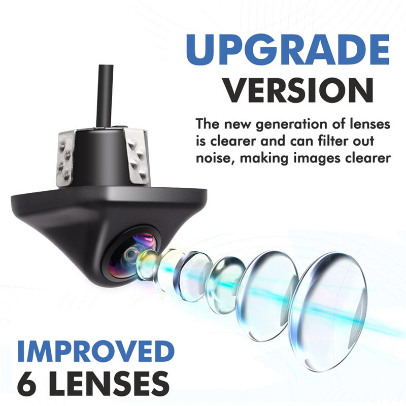 AHD 4K CCD 180 fokos halszem objektív autós hátsó oldalsó elölnézeti kamera HD széles látószögű tolatós tolatókamera éjjellátó vízálló