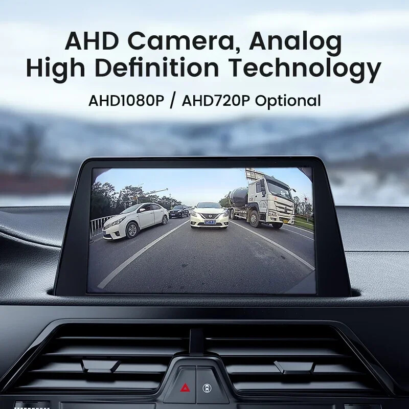 Atpakaļgaitas kamera Auto CVBS AHD 1080P Full HD atpakaļgaitas kamera 170° platleņķa nakts redzamības Fisheye Len Automašīnas atpakaļskata kamera