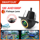 Smartour 4K AHD 1080P automobilio galinio vaizdo kamera parkavimosi monitorius, atsparus vandeniui, ypač aiškus HD naktinis matymas, 180 laipsnių atvirkštinė kamera