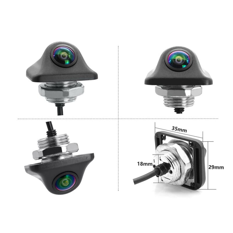 SMARTOUR 4K 1080P AHD CCD 180 grādu zivs acs objektīvs Metāla salmu cepures urbšana ar urbi 20 mm priekšējām un aizmugurējām automašīnu kamerām