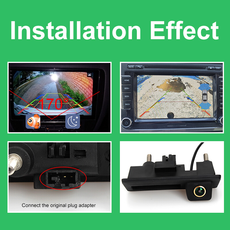 AHD 1080P 170°-os autó hátsó nézetű csomagtartókaros kamera Volkswagen VW Passat Golf Polo B6 B7 Jetta Tiguan Touareg Audi A3 A4 A5 A6 típushoz