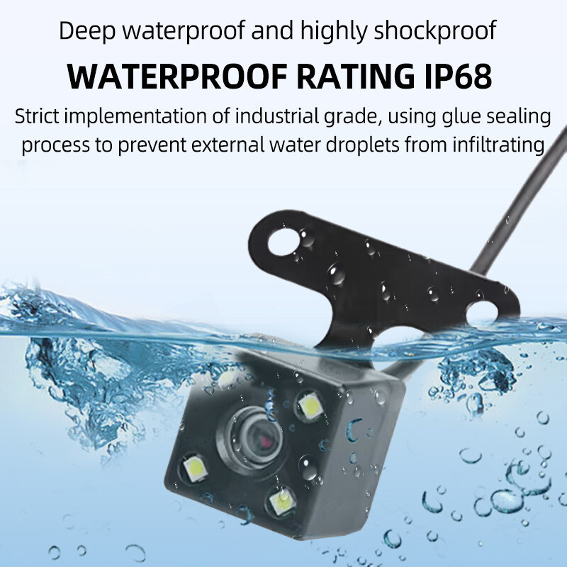 VGA visszapillantó tükör lencse, 4 PIN VGA videó, 4 LED vízálló kamera lencse