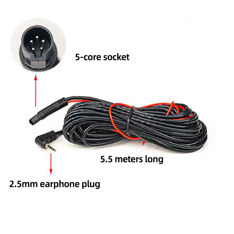 VGA visszapillantó tükör lencse, 4 PIN VGA videó, 4 LED vízálló kamera lencse