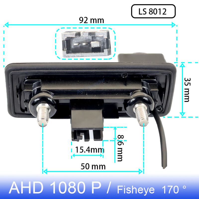 AHD 1080P 170° FishEye transportlīdzekļa atpakaļskata kamera SKODA Octavia MK2 2010 2012 2013 2014 2015 HD nakts redzamības kravas automašīnas roktura CAM