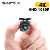 180 grādu 1080P AHD CCD universālā priekšējā kamera bez stāvvietas līnijas automašīnas priekšējā skata kamera parkošanās kamera bez spoguļa