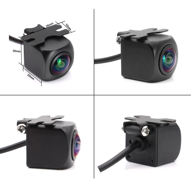 180 grādu 1080P AHD CCD universālā priekšējā kamera bez stāvvietas līnijas automašīnas priekšējā skata kamera parkošanās kamera bez spoguļa