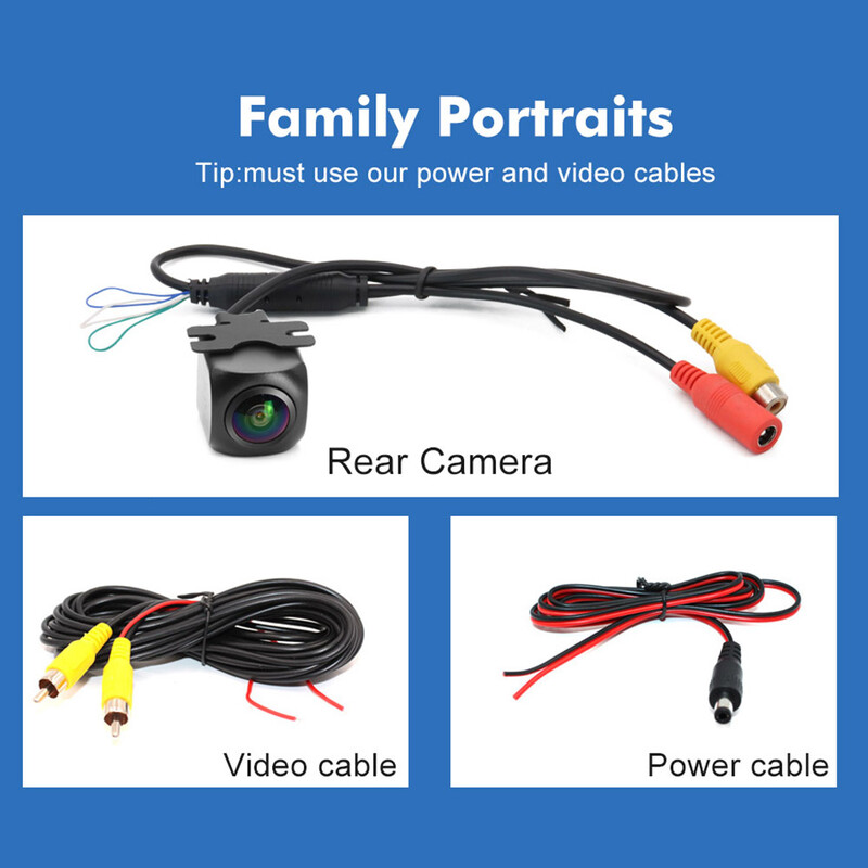 180 grādu 1080P AHD CCD universālā priekšējā kamera bez stāvvietas līnijas automašīnas priekšējā skata kamera parkošanās kamera bez spoguļa