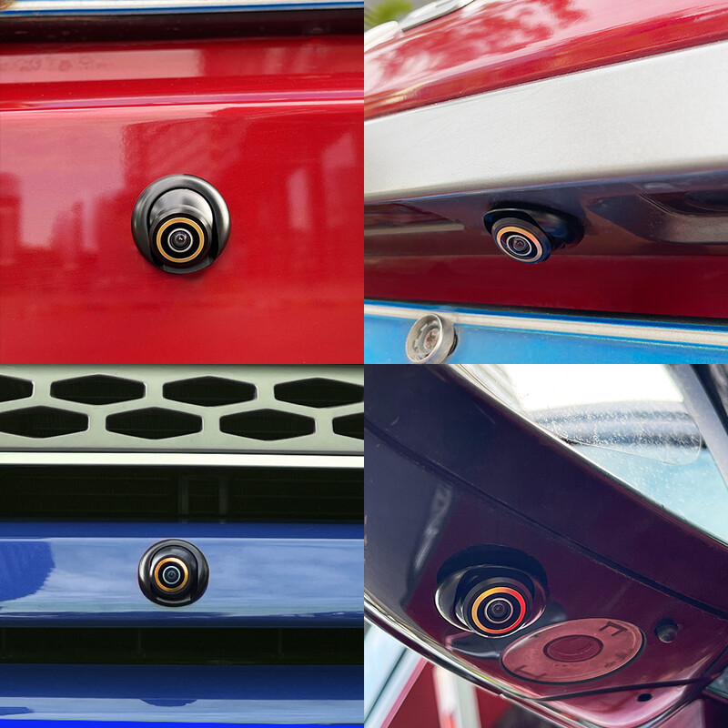 GreenYi 170° AHD 1920x1080P CBVS 720P melns aizmugurējais skats Rezerves stāvvietas kamera Metāla korpusa Automašīnas atpakaļgaitas zivs acs objektīva kamera