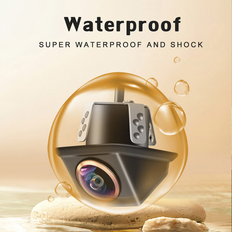 Έγχρωμη κάμερα οπισθοπορείας αυτοκινήτου 4K 180 μοιρών ευρυγώνια κάμερα όπισθεν όπισθεν Έγχρωμη εικόνα Βίντεο Night Vision Auto Backup Αδιάβροχη κάμερα 12V