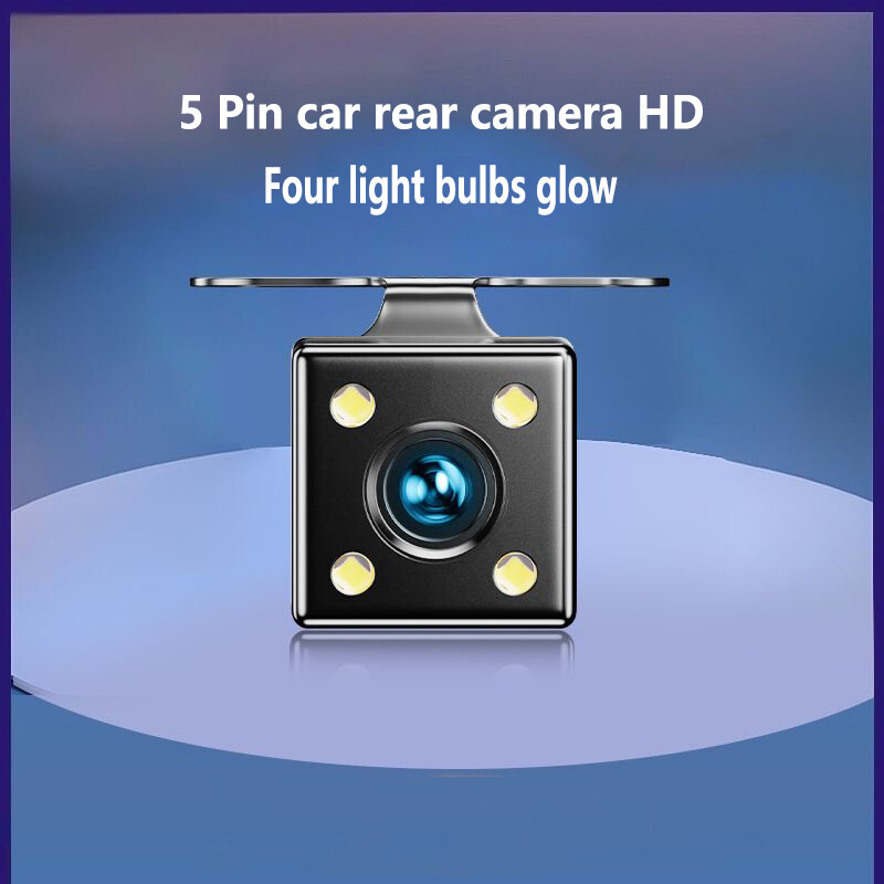 5 tűs HD tolatós autós tolatókamera 4LED éjszakai látószögű széles kamerafokozatú videokamera A5Q5