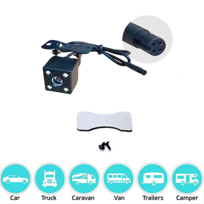 4 Pin HD auto tahavaatekaamera tagurpidi 12LED öövaate videokaamera lainurk 170 kraadi parkimiskaamera auto tarvikutele