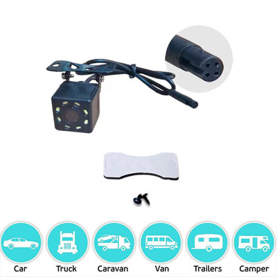 4 Pin HD auto tahavaatekaamera tagurpidi 12LED öövaate videokaamera lainurk 170 kraadi parkimiskaamera auto tarvikutele
