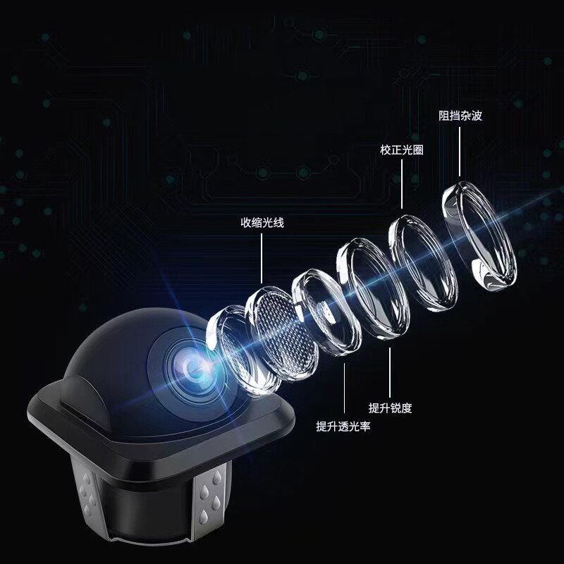 Nagy felbontású tolatókamera szalmakalap CCD színes éjjellátó széles látószögű autókamera vízálló hátsó lencse