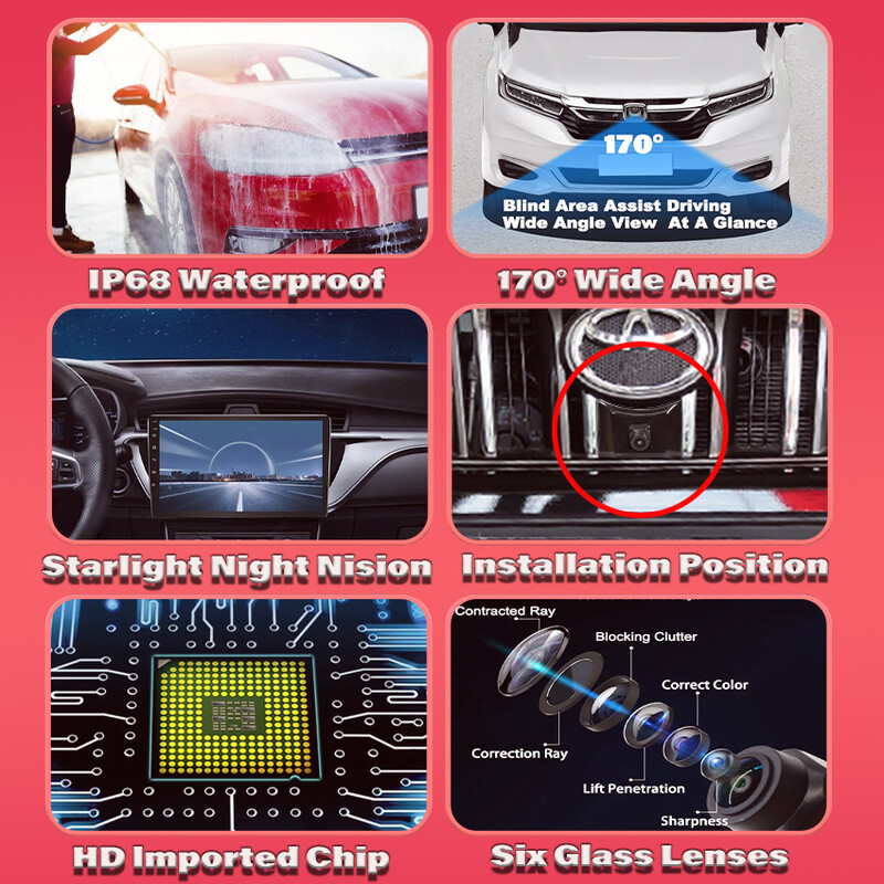 Μπροστινή κάμερα για Toyota Highlander XU50 Kluger 2014 2015 2016 2017 2018 2019 2020 HD Night Vision Parking LOGO Μπροστινή κάμερα