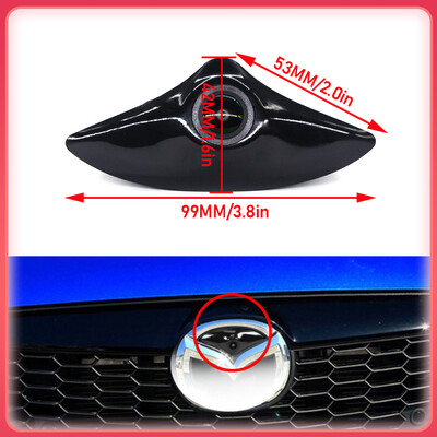 CCD AHD 1080P előre szerelhető elölnézet halszem logós kamera Mazdához 2 3 5 6 8 CX-7 CX-9 CX-5 CX5 CX7 CX9 MPV R8 Tartozékok