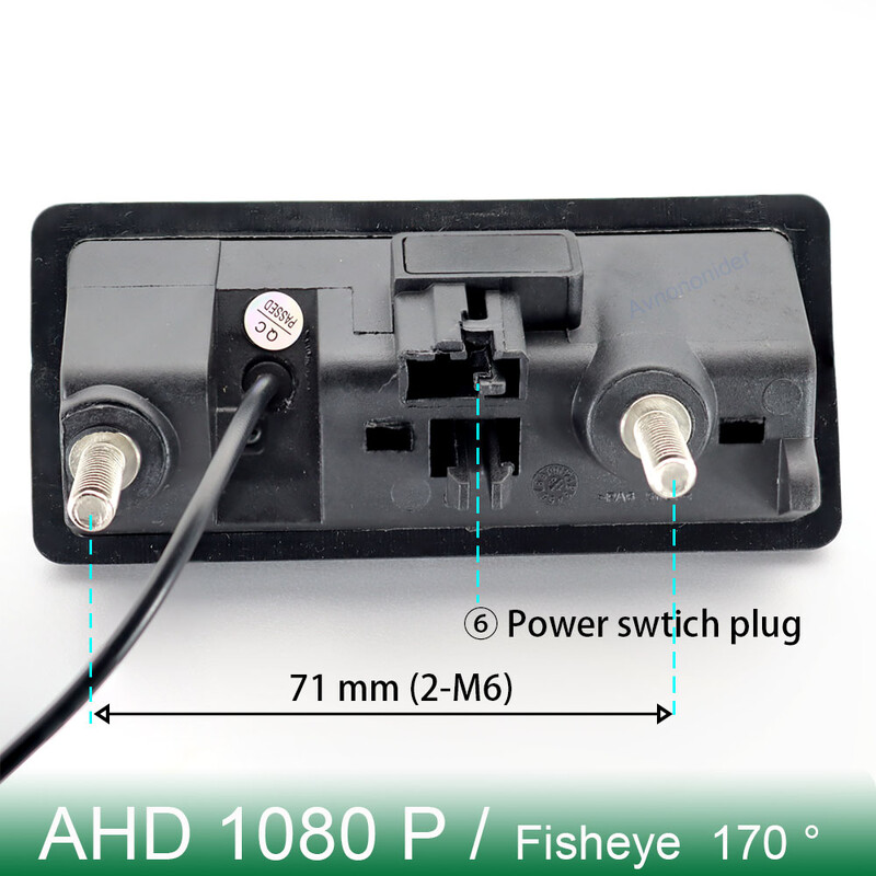 AHD 1080P automašīnu kravas automašīnas roktura atpakaļskata kamera Porsche Cayenne 958 2011-2015 /Skoda Fabia Octavia Superb Rapid Spaceback 2015