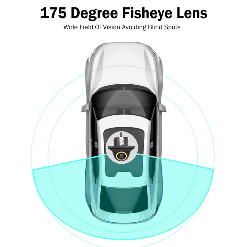 QMKJ AHD CVBS 175 fokos halszem autó első hátrameneti HD hátsó kamera járműhöz Android DVD AHD monitor első kamera