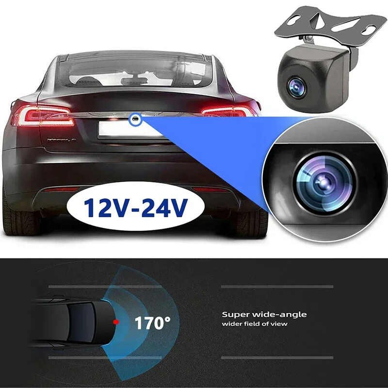 AHD autós tolatókamera éjszakai látás tartalék parkoló tolatókamera vízálló, széles látószögű autós tolatókamera autórádióhoz MP5