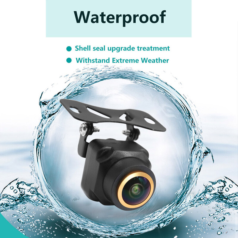 QMKJ Zlatna leća AHD 1920x1080P Kamera za parkiranje vozila Objektiv riblje oko od 180 stupnjeva Full HD Reverzna sigurnosna stražnja kamera za noćno gledanje