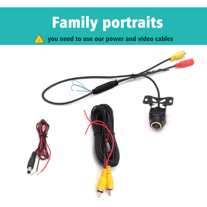 QMKJ Zlatna leća AHD 1920x1080P Kamera za parkiranje vozila Objektiv riblje oko od 180 stupnjeva Full HD Reverzna sigurnosna stražnja kamera za noćno gledanje