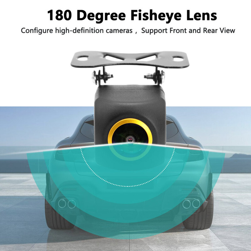 HD AHD 1920*1080P 180 grādu 4K zivs acs objektīvs Starlight Night Vision transportlīdzekļa atpakaļskata atpakaļskata kamera automašīnas universālā kamera