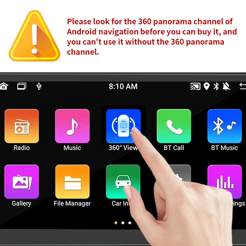 360°-os panorámakamera AHD1080P HD hátsó / első / bal / jobb 360 panorámatartozékok autós android rádiós multimédiához