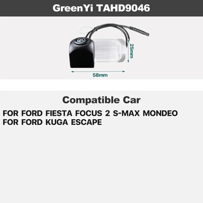 Dynamic Track AHD auto tahavaatekaamera Ford Focus 2 Sedaan C-Max Mondeo MK2 Fiesta Kuga S-MAX Transit Escape Jaguar Maverick jaoks