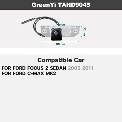 Dynamic Track AHD auto tahavaatekaamera Ford Focus 2 Sedaan C-Max Mondeo MK2 Fiesta Kuga S-MAX Transit Escape Jaguar Maverick jaoks