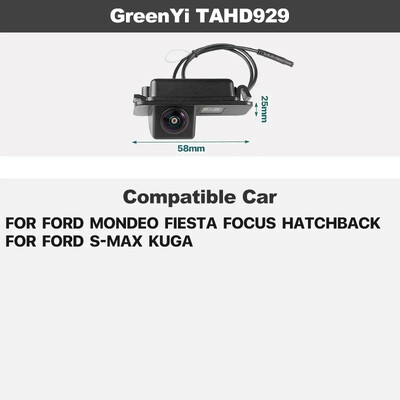 Dynamic Track AHD auto tahavaatekaamera Ford Focus 2 Sedaan C-Max Mondeo MK2 Fiesta Kuga S-MAX Transit Escape Jaguar Maverick jaoks