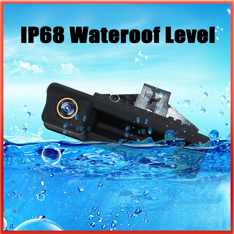 HD hátsó kamera Ford Fiesta MK8 HB 2017 2018 2019 2020 2021 2022 csomagtartó fogantyú tartalék parkoló tolatókamera Golden Fisheye