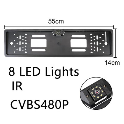 Bornwin 4/8 LED parkimisabi komplekt infrapunavalgus öönägemine Euroopa auto numbrimärgi raam auto tahavaatekaamera