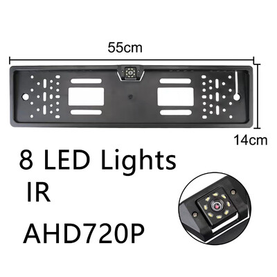 Bornwin 4/8 LED parkimisabi komplekt infrapunavalgus öönägemine Euroopa auto numbrimärgi raam auto tahavaatekaamera