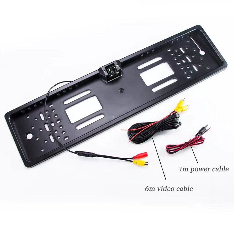 Bornwin 4/8 LED stāvvietas palīdzības komplekts infrasarkanās gaismas nakts redzamības Eiropas automašīnas numura zīmes rāmis automašīnas atpakaļskata kamera