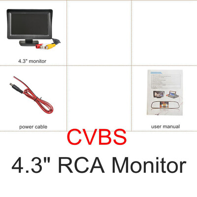 DIYKIT juhtmega 4,3-tolline TFT LCD-videoautomonitor 2 videosisendiga autokaamera tahavaate turvasüsteem parkimise tagurdussüsteemi komplekt