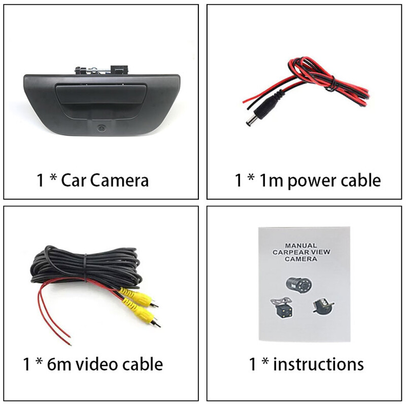 CVBS NTSC pikapa bagāžas nodalījuma durvju roktura atpakaļgaitas kamera Great Wall POER ūdensizturīgai nakts redzamības rezerves kamerai