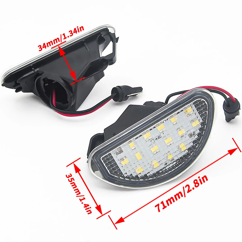 2 τεμ. 15 SMD LED Αυτοκινήτου Αυτοκινήτου Πινακίδας Αδειοδότησης Φωτιστικό Λευκά Αξεσουάρ Ανταλλακτικά για Toyota Aygo MK I 2005-2014 car-styling